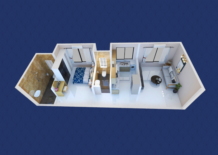 1BHK Floor Plan